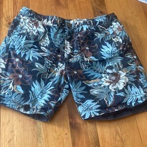 Reyn Spooner Floral Blue Men's Shorts reversible size medium